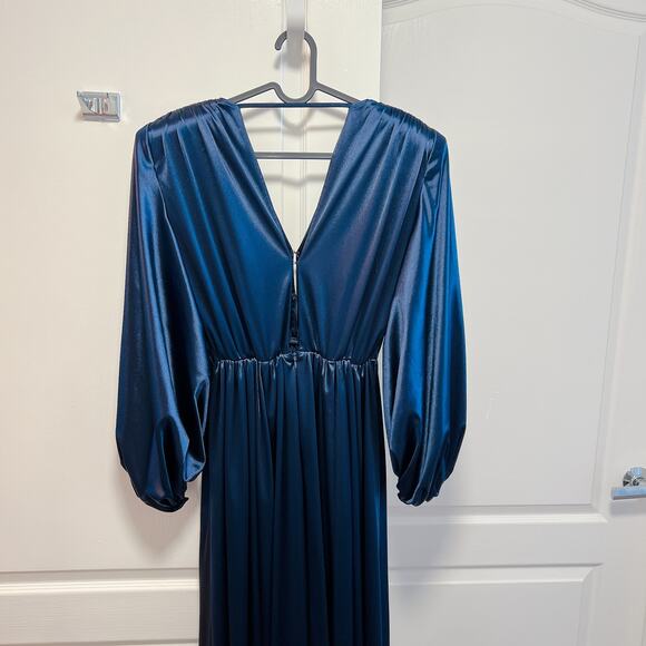 Bronx and Banco ZOE Gown Navy Blue Long Sleeve - Picture 6 of 8